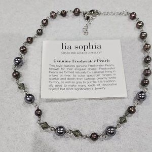 lia sophia Genuine Freshwater Pearl Necklace
